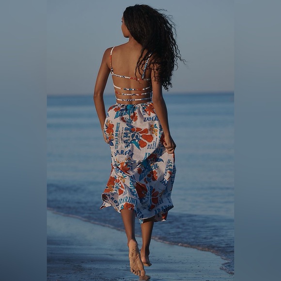 Farm Rio x Anthropologie Sleeveless Smocked Printed Maxi Dress - Picture 2 of 7